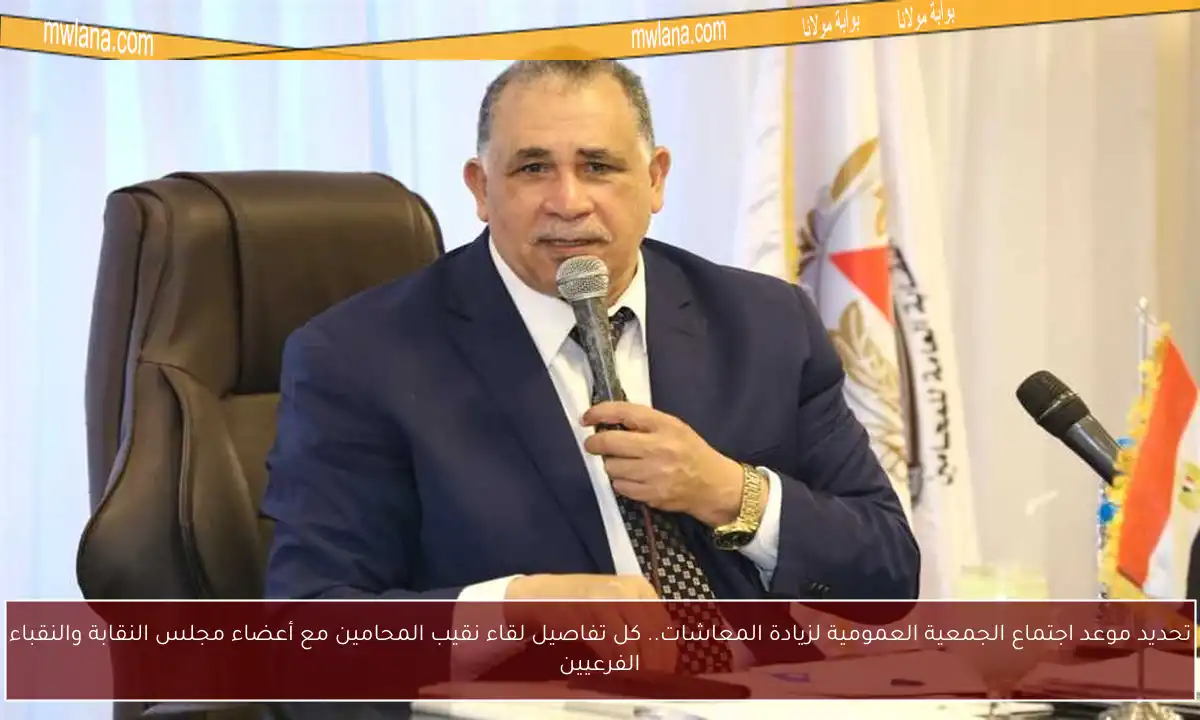تحديد موعد اجتماع الجمعية العمومية لزيادة المعاشات.. كل تفاصيل لقاء نقيب المحامين مع أعضاء مجلس النقابة والنقباء الفرعيين