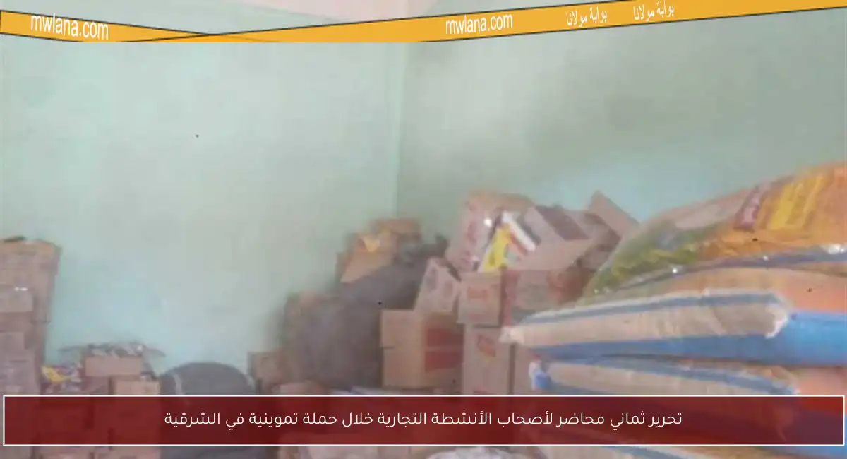 تحرير ثماني محاضر لأصحاب الأنشطة التجارية خلال حملة تموينية في الشرقية