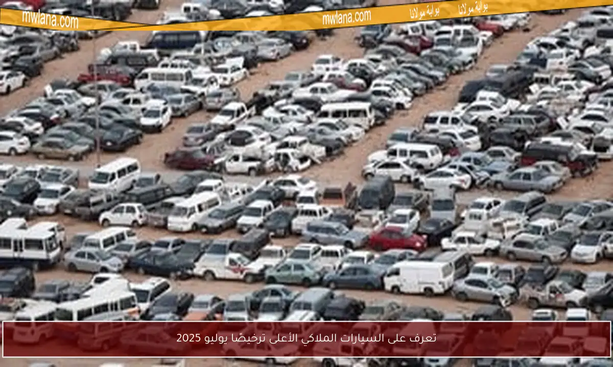 تعرف على السيارات الملاكي الأعلى ترخيصًا يوليو 2025