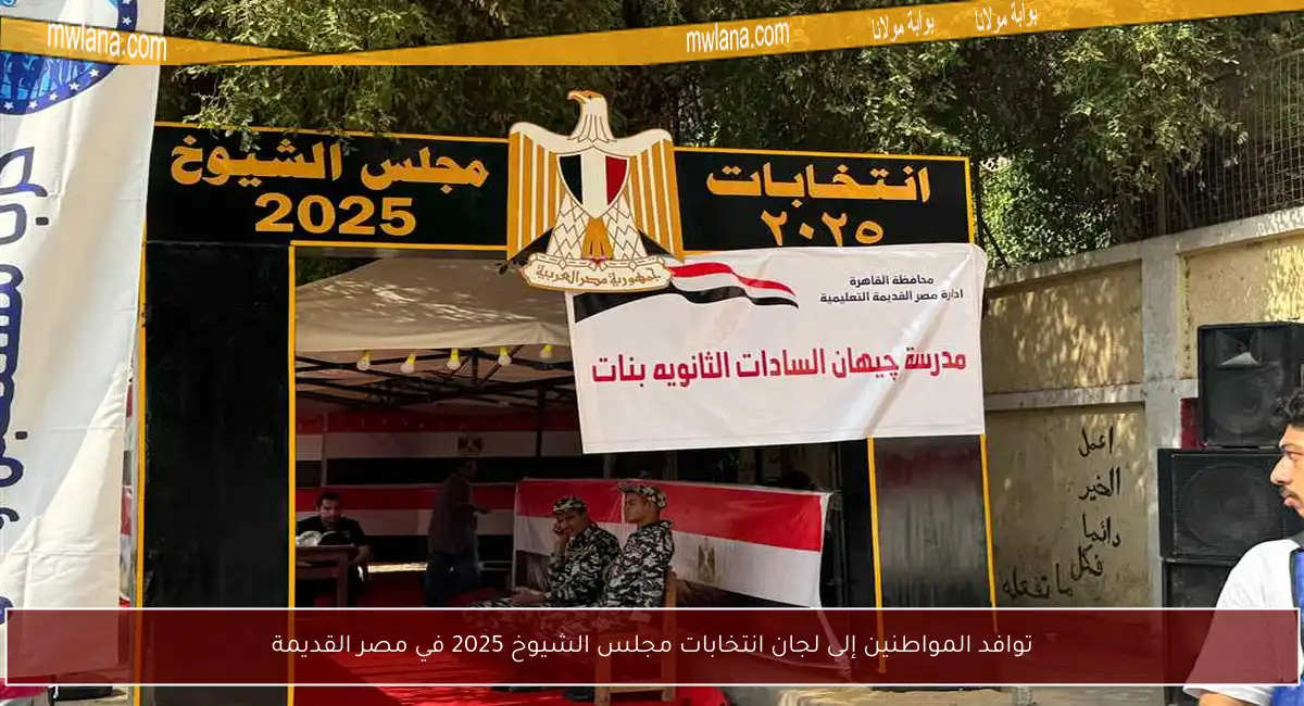 توافد المواطنين إلى لجان انتخابات مجلس الشيوخ 2025 في مصر القديمة
