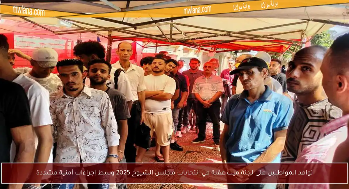 توافد المواطنين على لجنة ميت عقبة في انتخابات مجلس الشيوخ 2025 وسط إجراءات أمنية مشددة