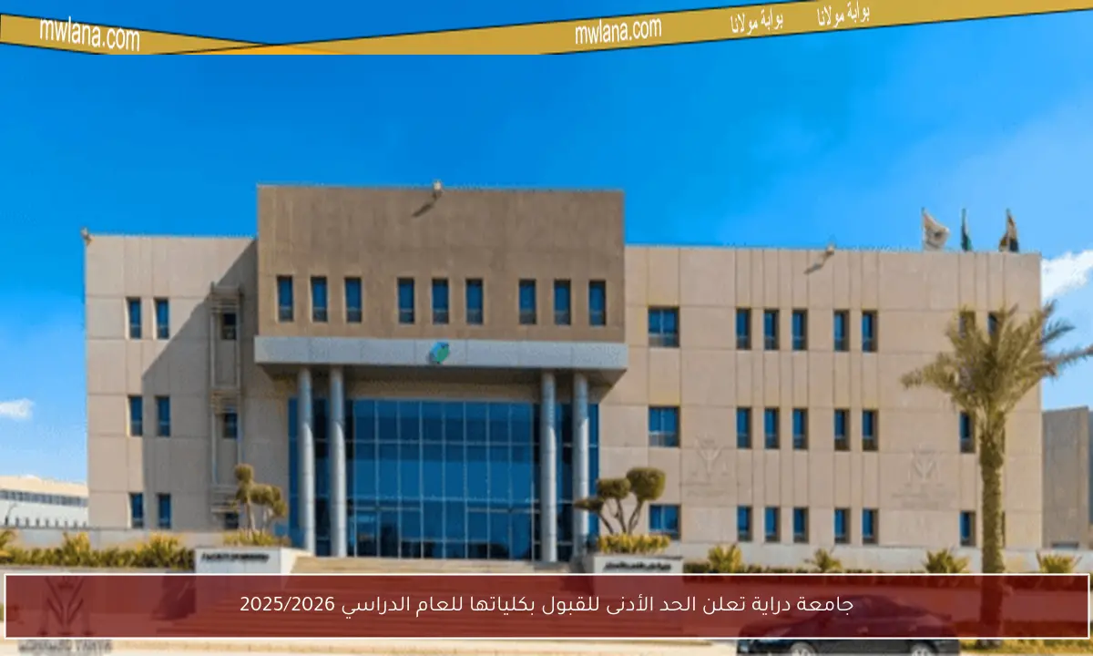 جامعة دراية تعلن الحد الأدنى للقبول بكلياتها للعام الدراسي 2025/2026