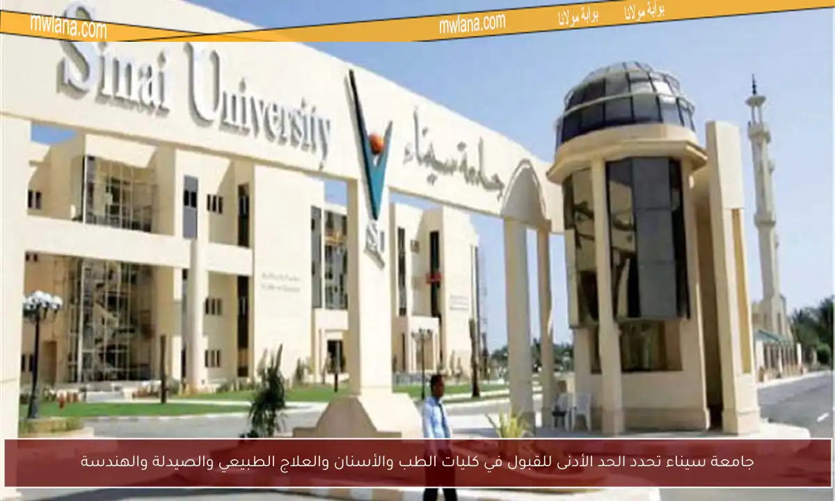 جامعة سيناء تحدد الحد الأدنى للقبول في كليات الطب والأسنان والعلاج الطبيعي والصيدلة والهندسة