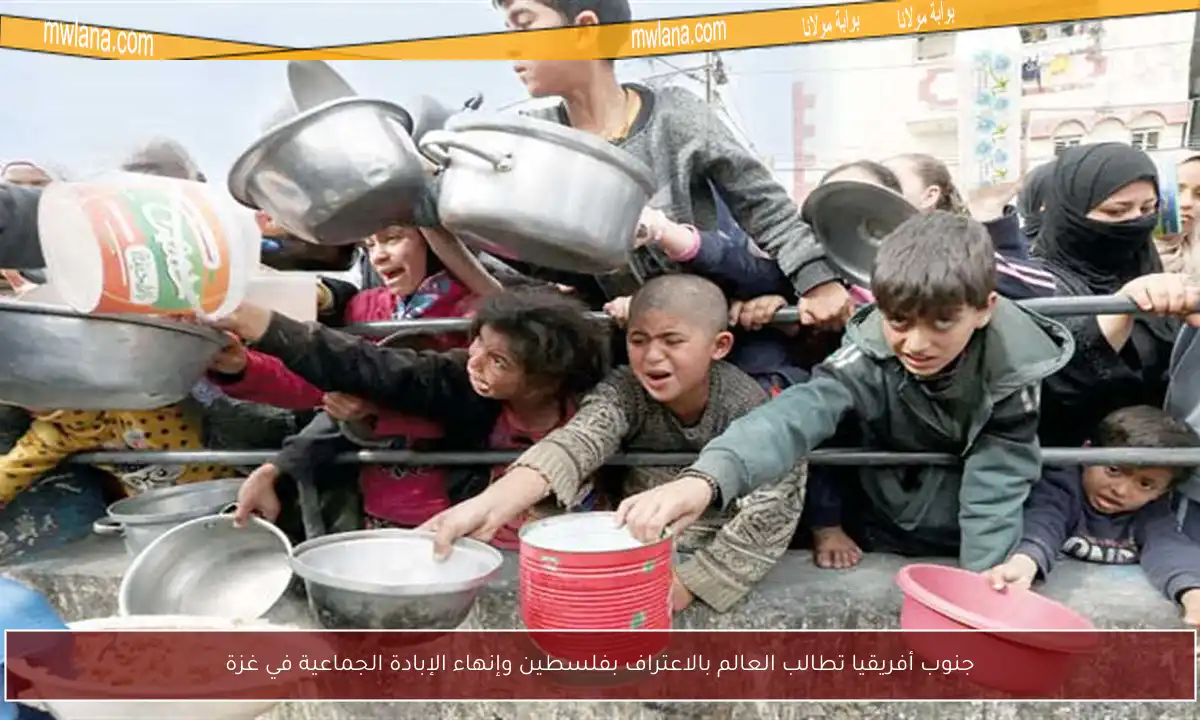 جنوب أفريقيا تطالب العالم بالاعتراف بفلسطين وإنهاء الإبادة الجماعية في غزة
