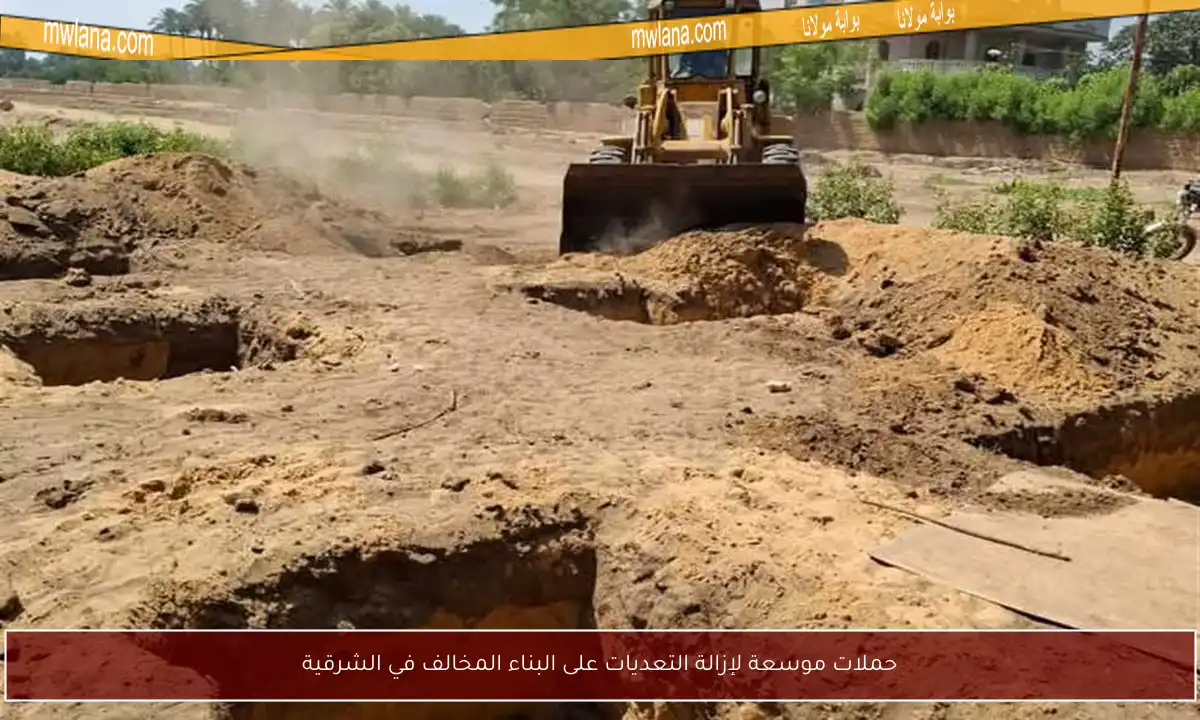 حملات موسعة لإزالة التعديات على البناء المخالف في الشرقية