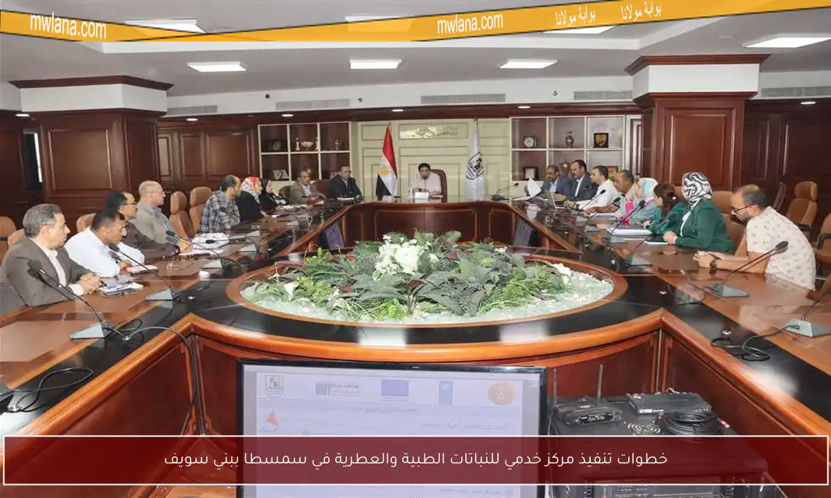 خطوات تنفيذ مركز خدمي للنباتات الطبية والعطرية في سمسطا ببني سويف