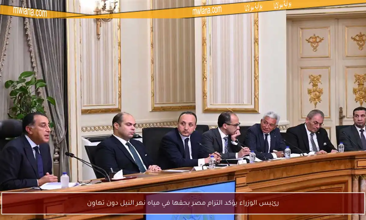 رئيس الوزراء يؤكد التزام مصر بحقها في مياه نهر النيل دون تهاون