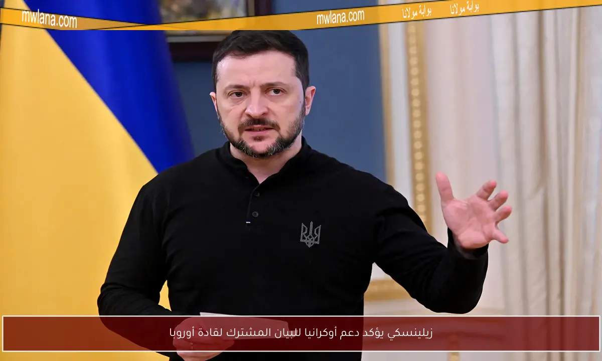 زيلينسكي يؤكد دعم أوكرانيا للبيان المشترك لقادة أوروبا