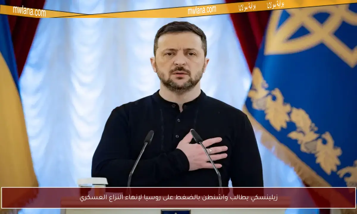 زيلينسكي يطالب واشنطن بالضغط على روسيا لإنهاء النزاع العسكري