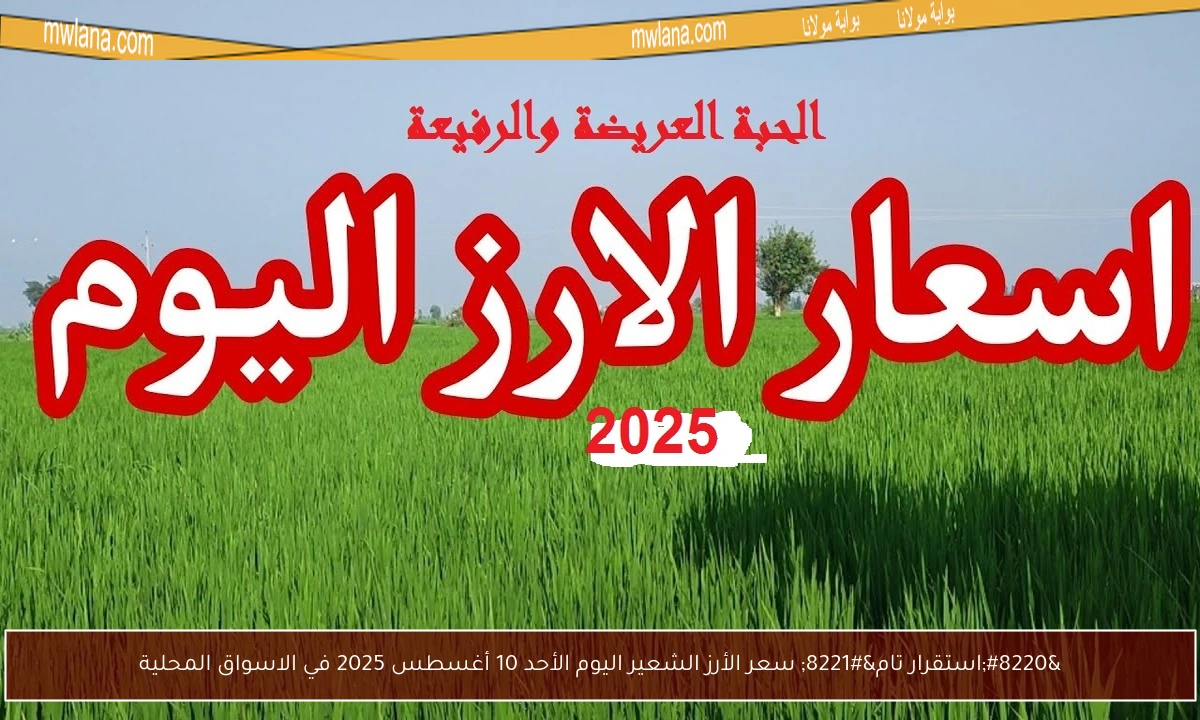 “استقرار تام” سعر الأرز الشعير اليوم الأحد 10 أغسطس 2025 في الاسواق المحلية