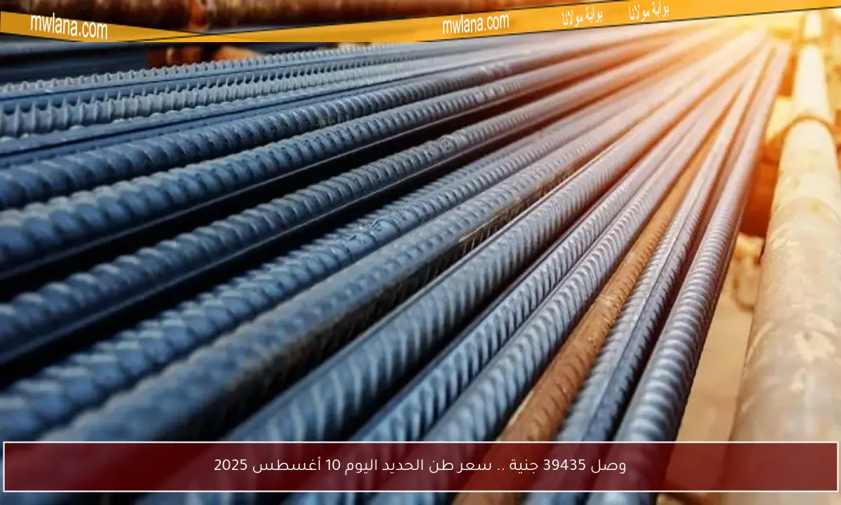وصل 39435 جنية .. سعر طن الحديد اليوم 10 أغسطس 2025