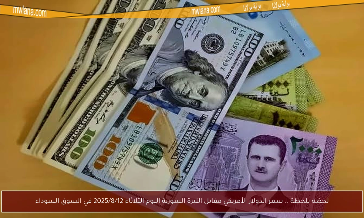 لحظة بلحظة .. سعر الدولار الأمريكي مقابل الليرة السورية اليوم الثلاثاء 2025/8/12 في السوق السوداء