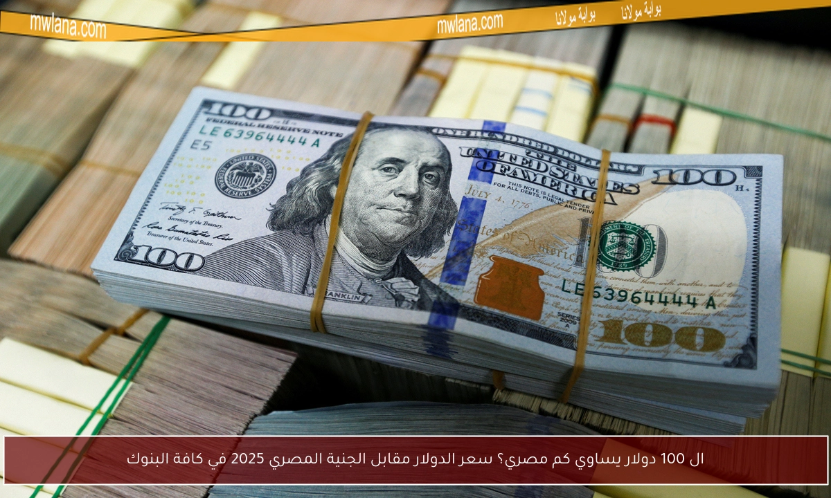 ال 100 دولار يساوي كم مصري؟ سعر الدولار مقابل الجنية المصري 2025 في كافة البنوك