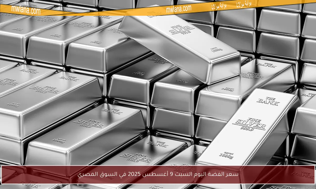 سعر الفضة اليوم السبت 9 أغسطس 2025 في السوق المصري