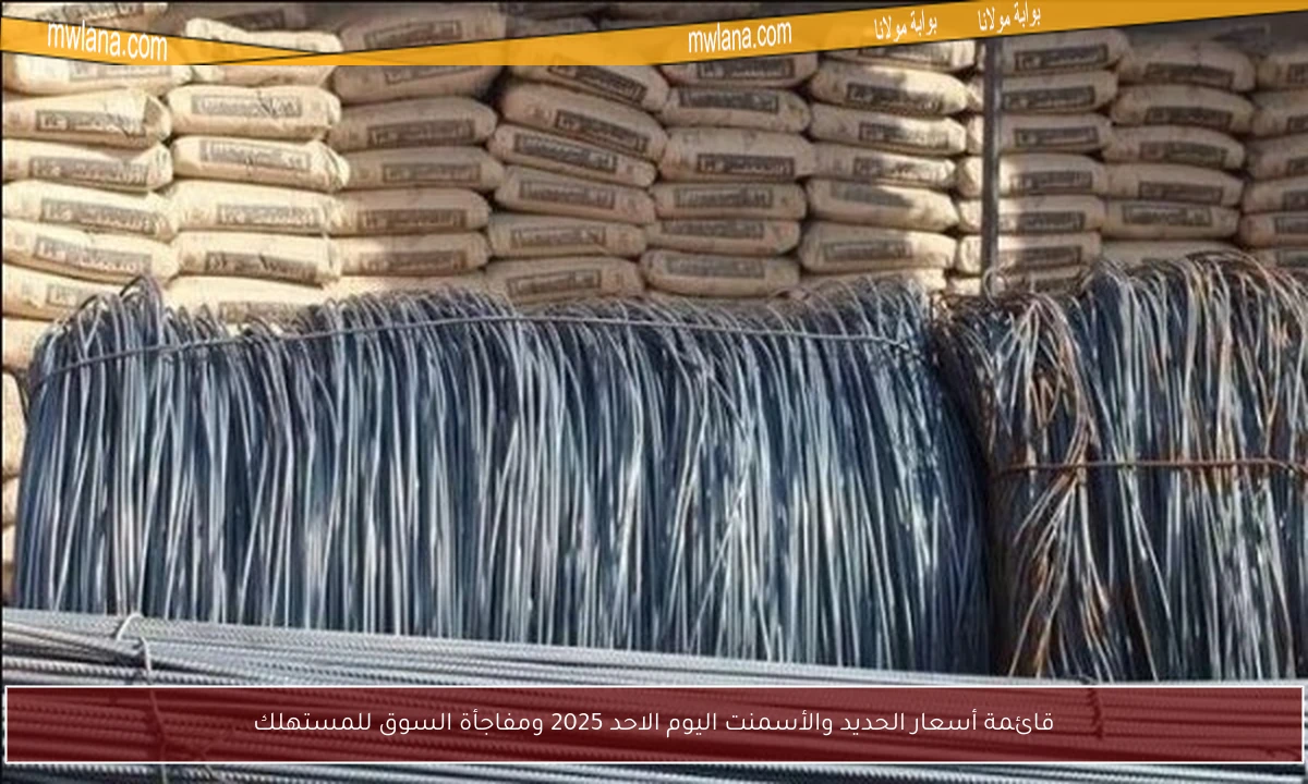 قائمة أسعار الحديد والأسمنت اليوم الاحد 2025 ومفاجأة السوق للمستهلك