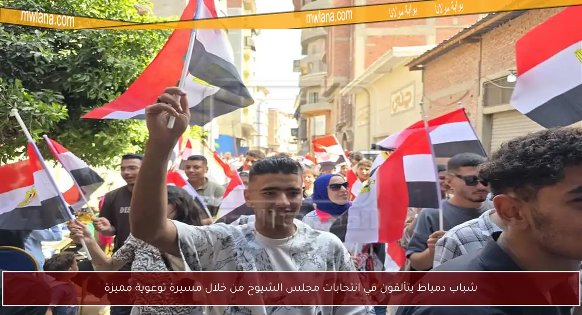 شباب دمياط يتألقون في انتخابات مجلس الشيوخ من خلال مسيرة توعوية مميزة