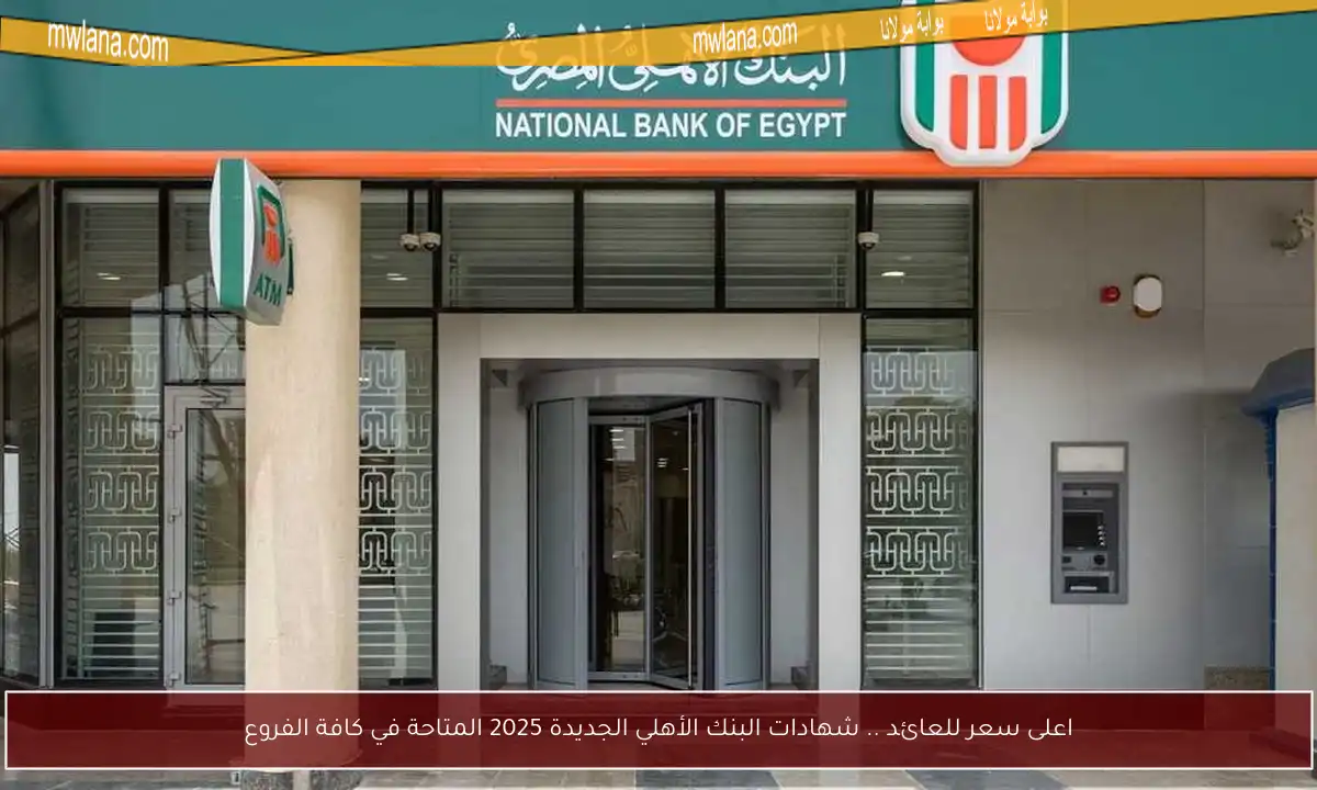 اعلى سعر للعائد .. شهادات البنك الأهلي الجديدة 2025 المتاحة في كافة الفروع
