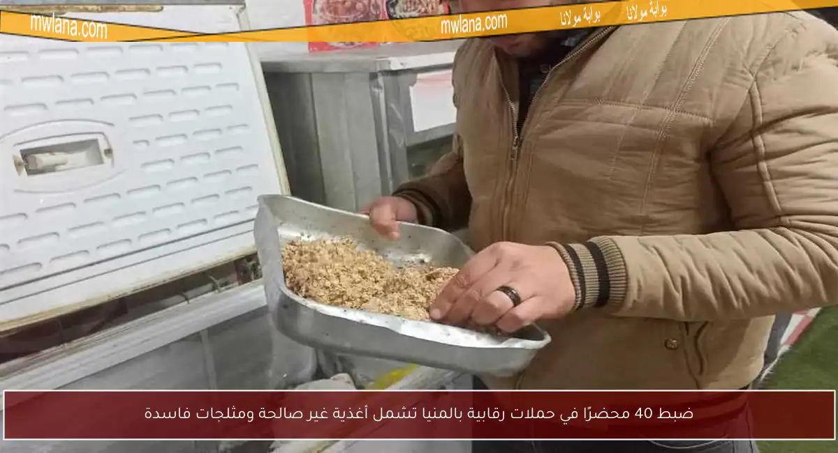 ضبط 40 محضرًا في حملات رقابية بالمنيا تشمل أغذية غير صالحة ومثلجات فاسدة