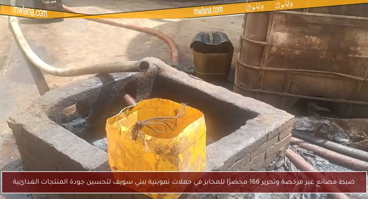 ضبط مصانع غير مرخصة وتحرير 166 محضرًا للمخابز في حملات تموينية ببني سويف لتحسين جودة المنتجات الغذائية