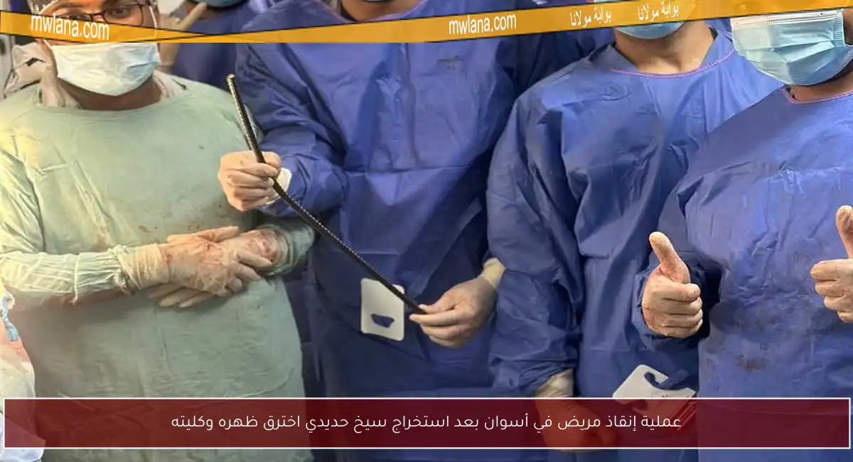 عملية إنقاذ مريض في أسوان بعد استخراج سيخ حديدي اخترق ظهره وكليته