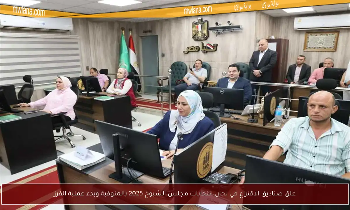 غلق صناديق الاقتراع في لجان انتخابات مجلس الشيوخ 2025 بالمنوفية وبدء عملية الفرز