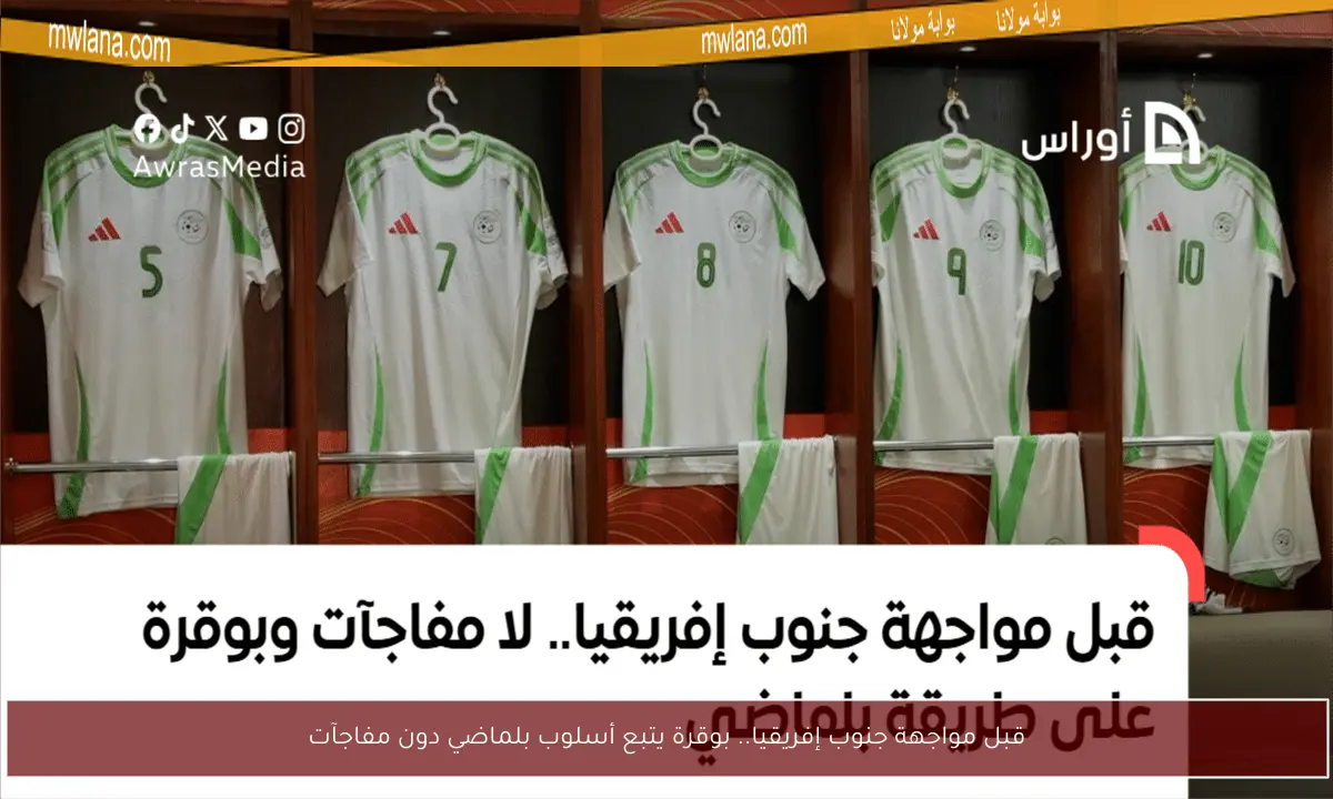 قبل مواجهة جنوب إفريقيا.. بوقرة يتبع أسلوب بلماضي دون مفاجآت