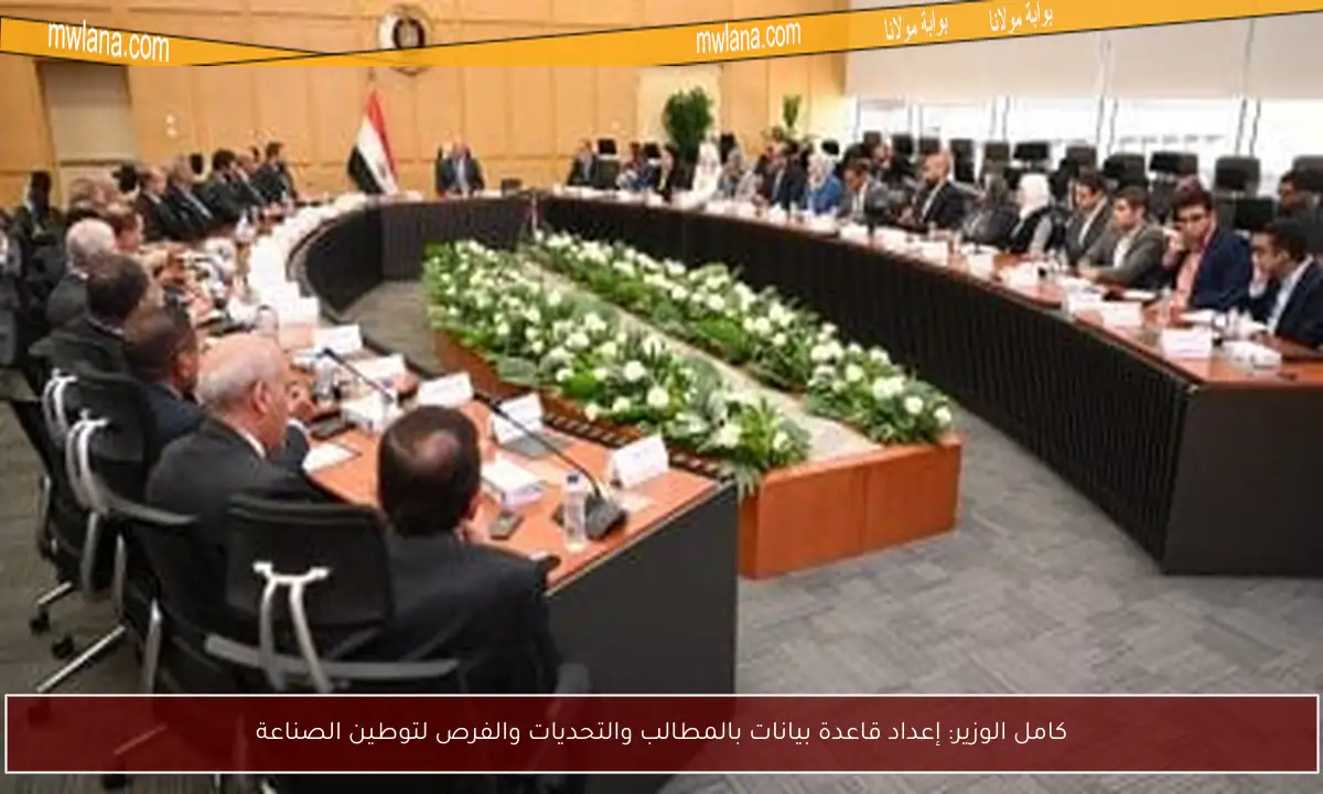 كامل الوزير: إعداد قاعدة بيانات بالمطالب والتحديات والفرص لتوطين الصناعة