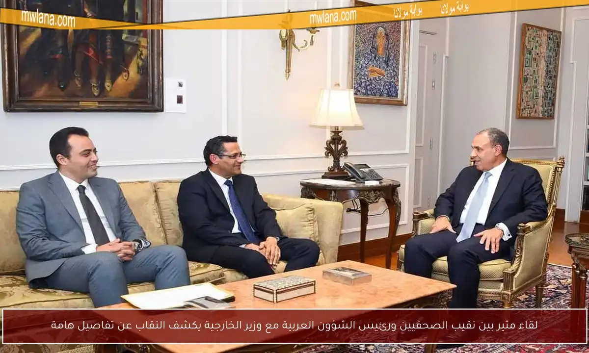 لقاء مثير بين نقيب الصحفيين ورئيس الشؤون العربية مع وزير الخارجية يكشف النقاب عن تفاصيل هامة