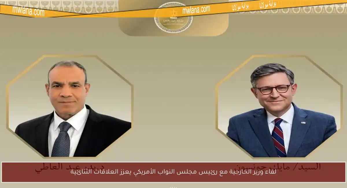 لقاء وزير الخارجية مع رئيس مجلس النواب الأمريكي يعزز العلاقات الثنائية