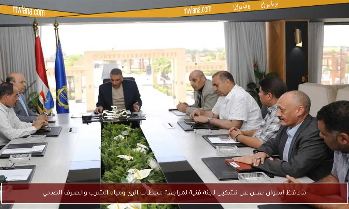 محافظ أسوان يعلن عن تشكيل لجنة فنية لمراجعة محطات الري ومياه الشرب والصرف الصحي