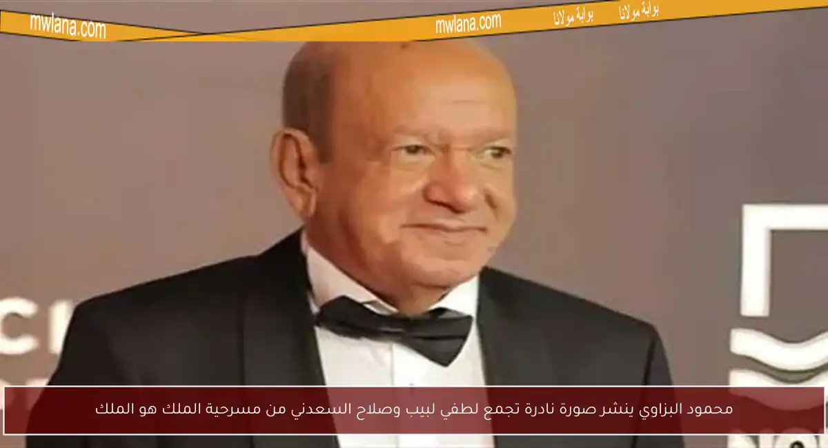محمود البزاوي ينشر صورة نادرة تجمع لطفي لبيب وصلاح السعدني من مسرحية الملك هو الملك