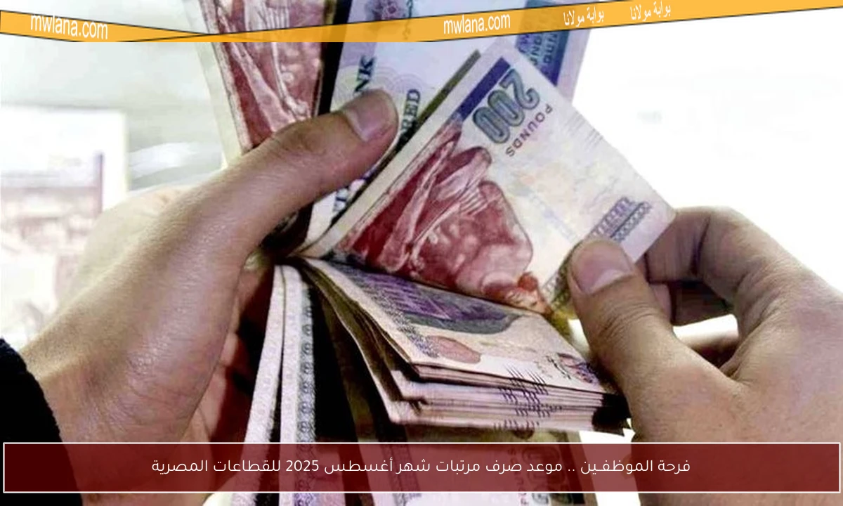 فرحة الموظفــين .. موعد صرف مرتبات شهر أغسطس 2025 للقطاعات المصرية