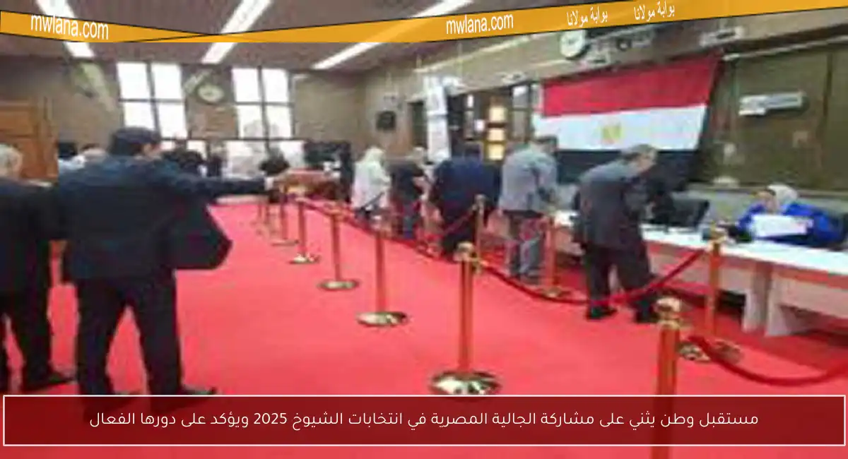 مستقبل وطن يثني على مشاركة الجالية المصرية في انتخابات الشيوخ 2025 ويؤكد على دورها الفعال