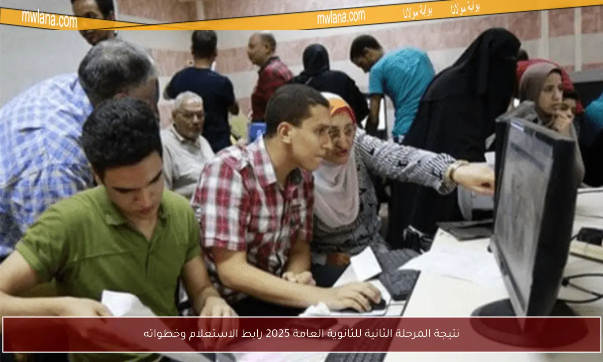 نتيجة المرحلة الثانية للثانوية العامة 2025 رابط الاستعلام وخطواته