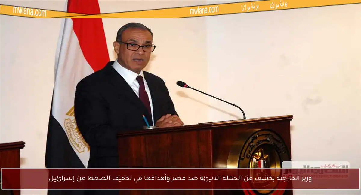وزير الخارجية يكشف عن الحملة الدنيئة ضد مصر وأهدافها في تخفيف الضغط عن إسرائيل