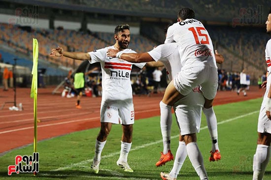 احتفال لاعبى الزمالك