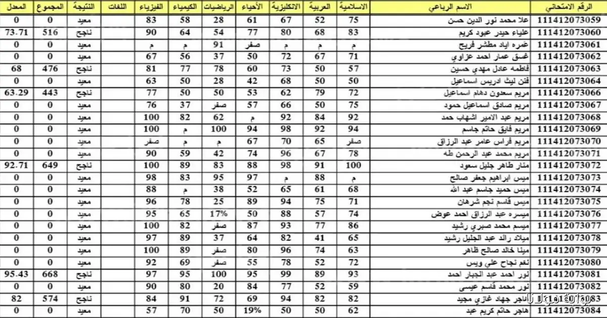 طلاب نينوي أبشروا .. نتائج السادس الاعدادي 2025 الدور الثاني وخطوات تحميل كافة المراكز PDF