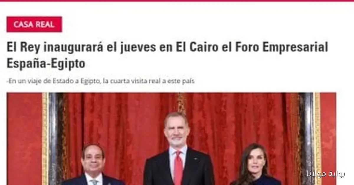ملك إسبانيا يفتتح المنتدى الاقتصادي المصري الإسباني في القاهرة يوم الخميس