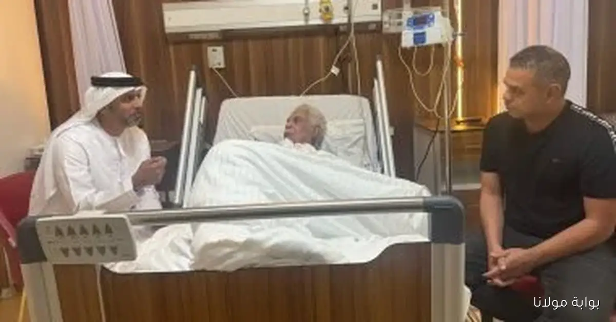 سفير الإمارات يلتقي حسن شحاته في المستشفى وينقل له تحيات الشيخ محمد بن زايد