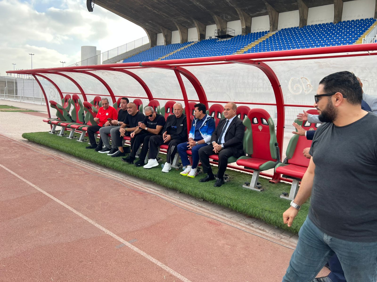 وزير الشباب والرياضة فى تدريب منتخب مصر